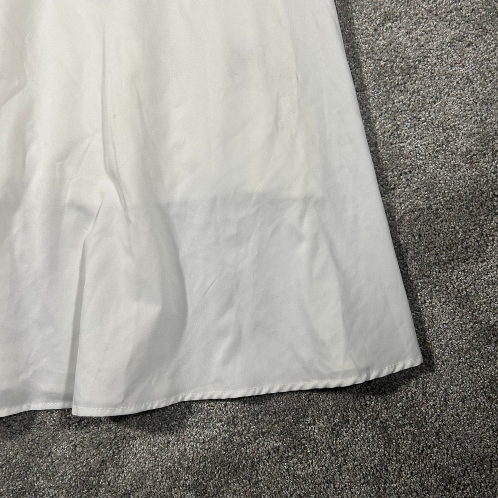 Han Fan White Square Neck Puff Sleeve Midi Dress Size Small NWT - Picture 5 of 9